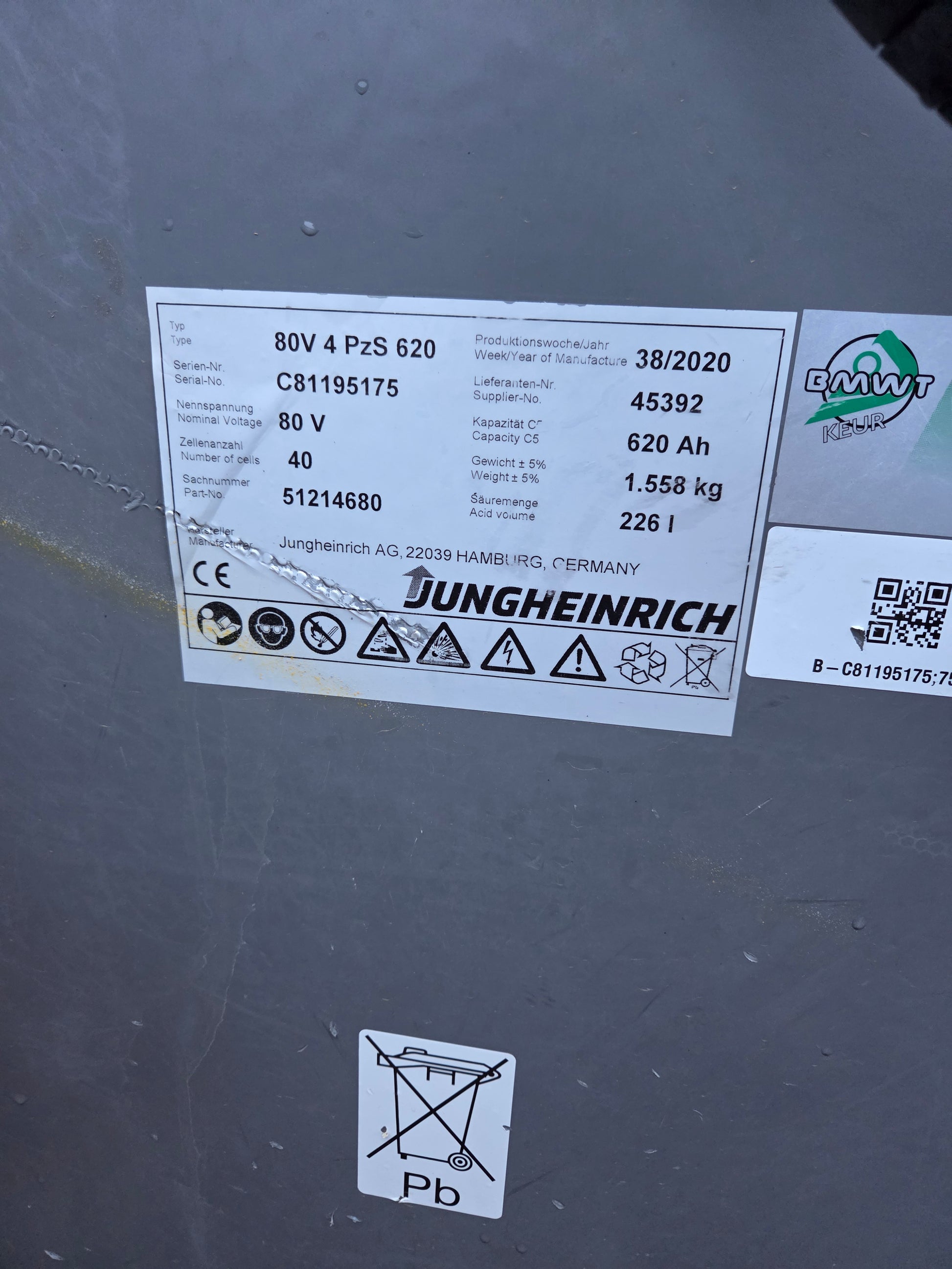 Heftruck Jungheinrich EFG425K Triplex Freelift Sideshift 2016