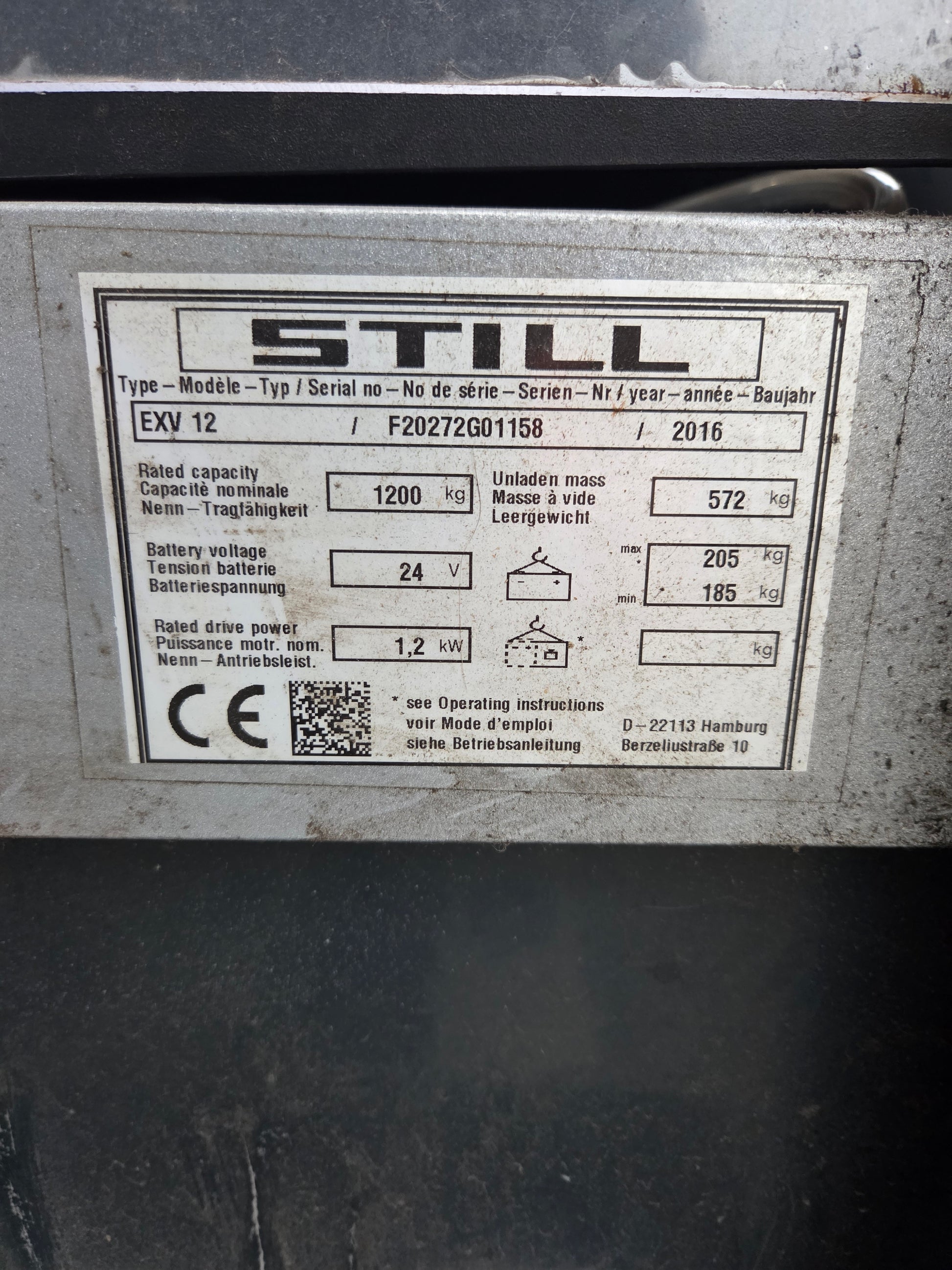Stapelaar Still EXV12 Duplex 3000 mm 2016