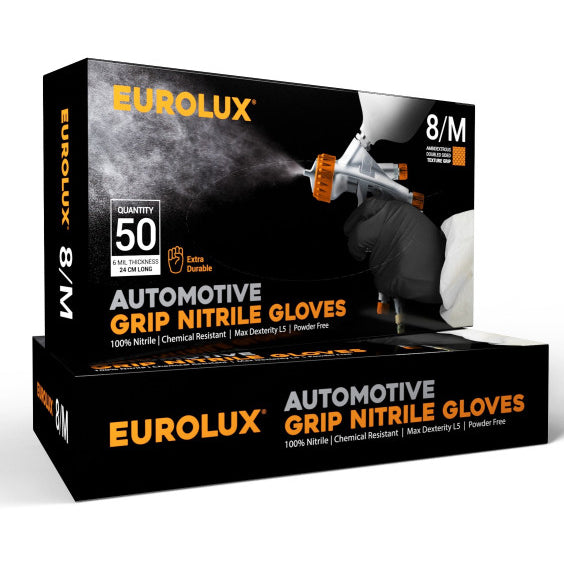 Eurolux handschoenen zwart doos 50 st.