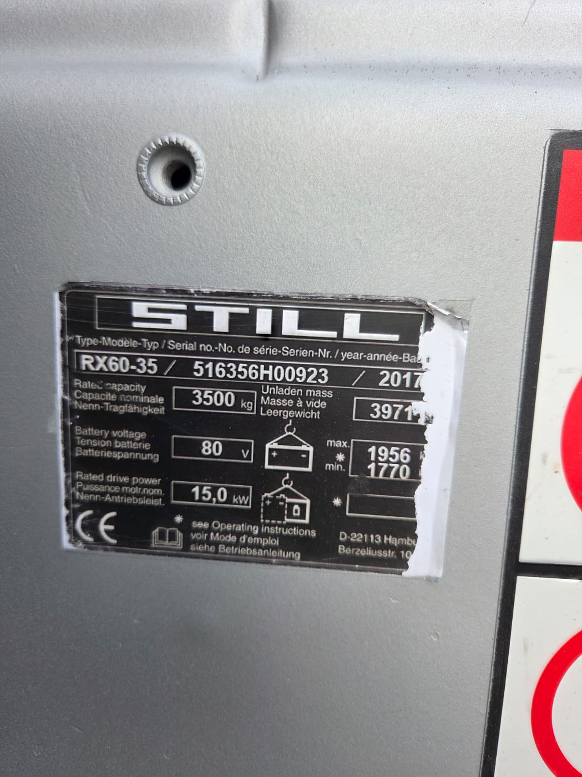 Heftruck Still RX60-35 Triplex Freelift 6000 mm 2017