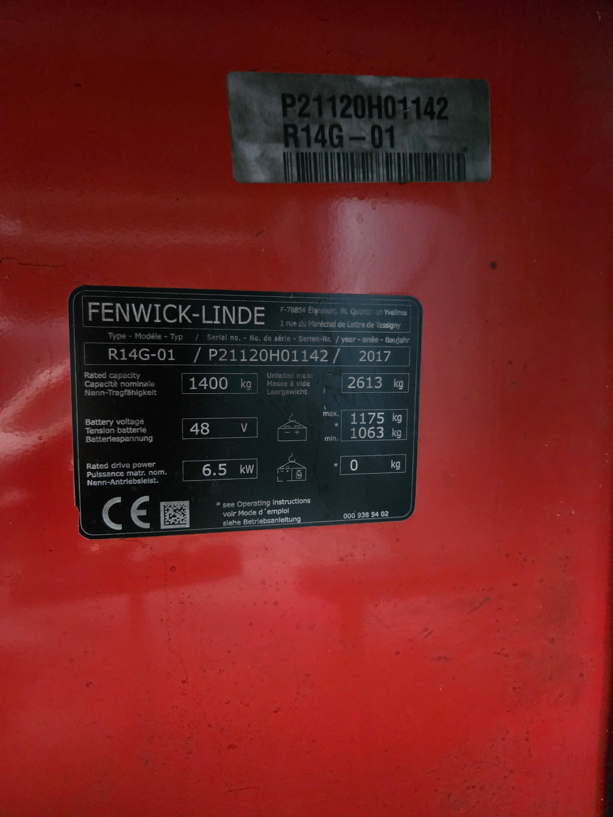 Buitenreachtruck Linde 1400 Kg Triplex Sideshift Freelift Blue-spot 2017