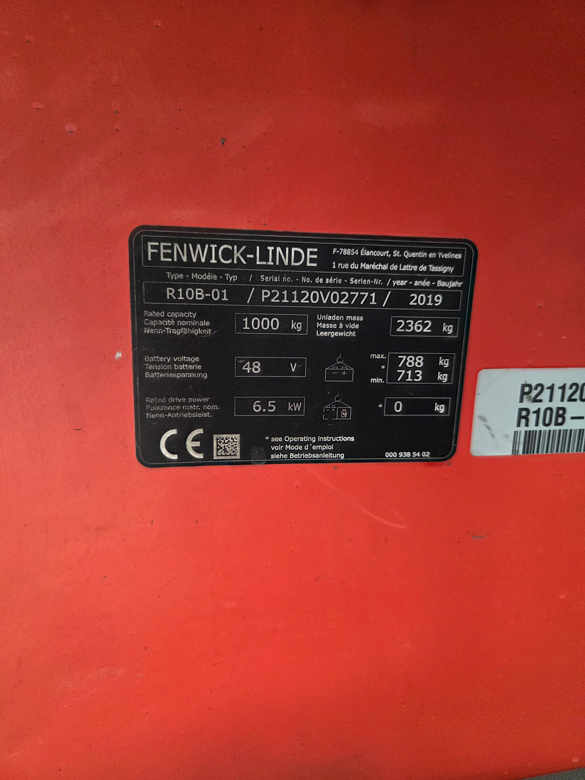 Reachtruck Linde 1000 Kg Triplex Sideshift Freelift 2019 625 cm