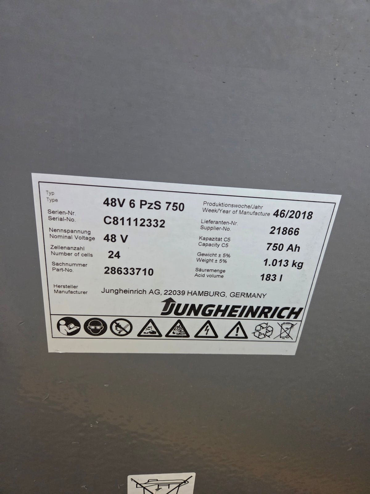 Heftruck Jungheinrich EFG320 Triplex Sideshift 4640 mm 2018