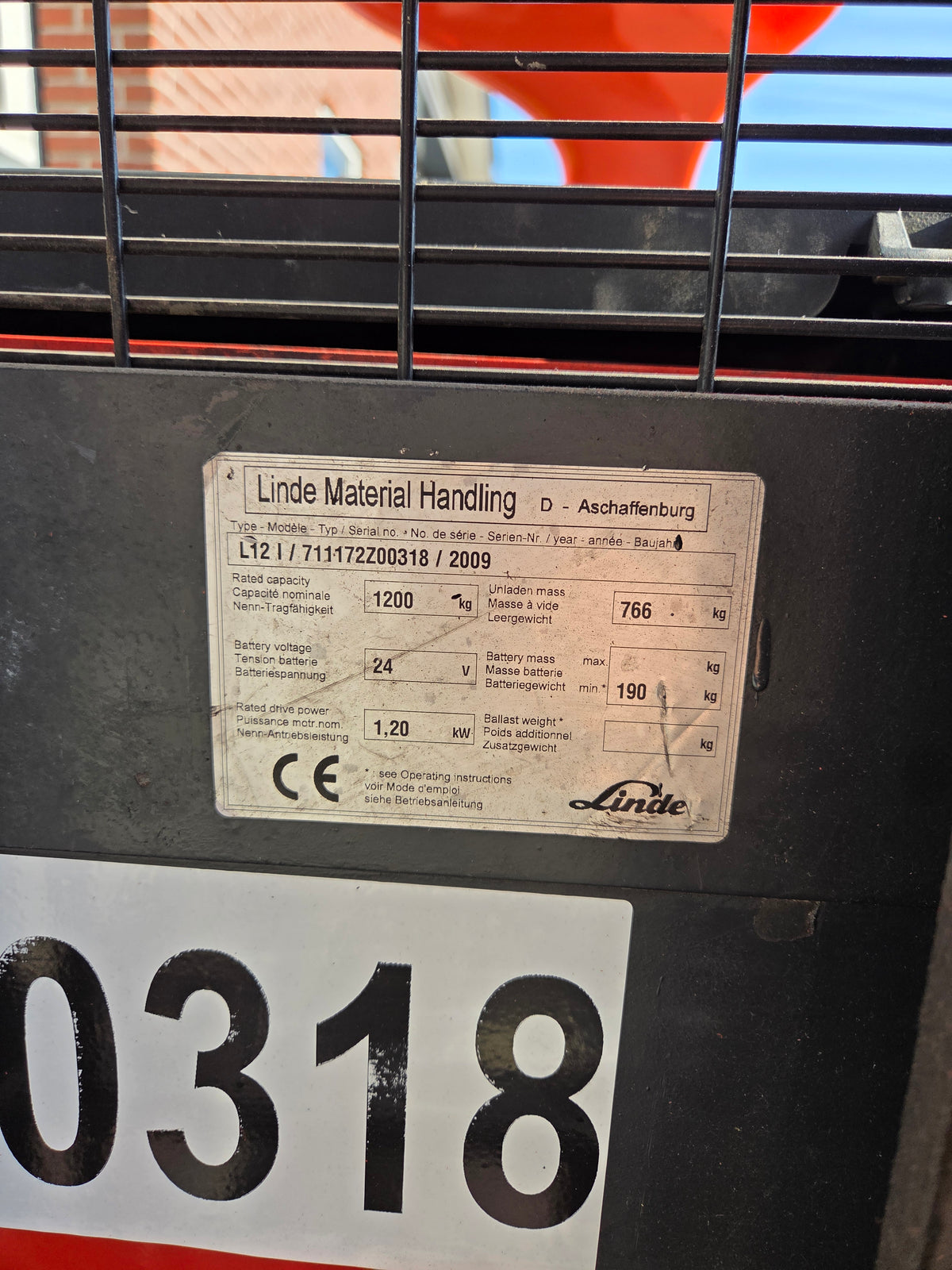 Stapelaar Linde L12 Triplex Doublestock 4480 mm 2009
